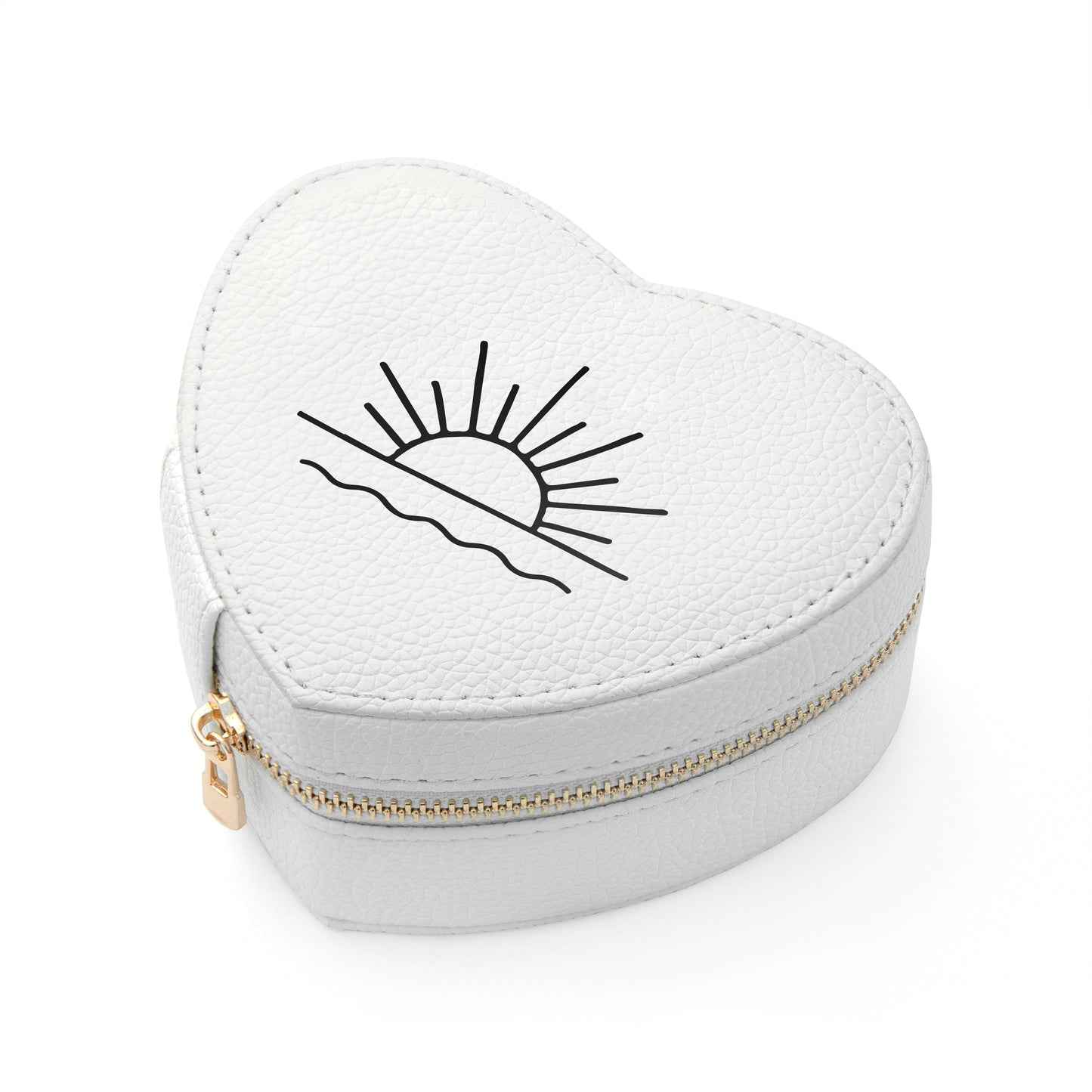 Sunset White Heart Jewellery Case