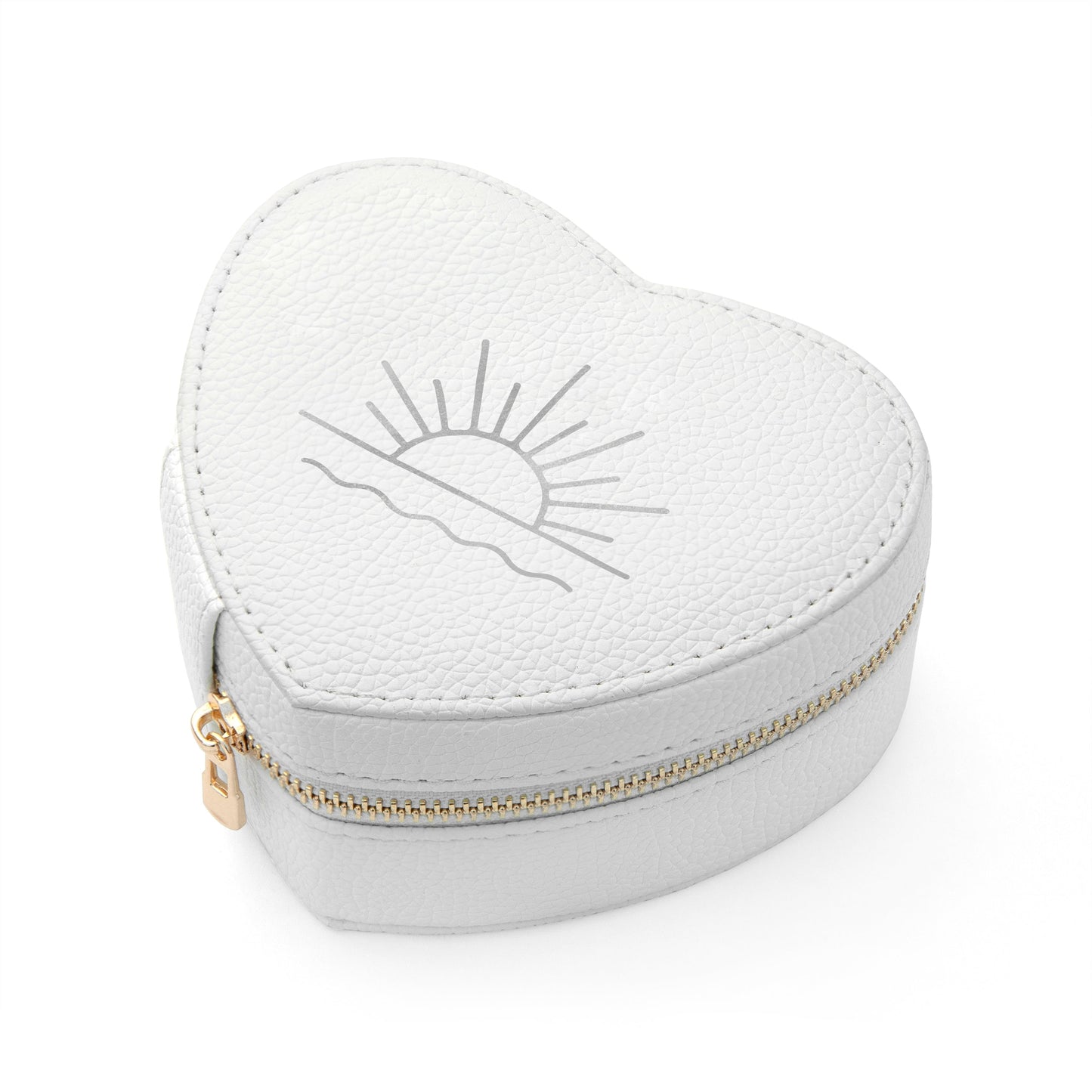 Sunset White Heart Jewellery Case