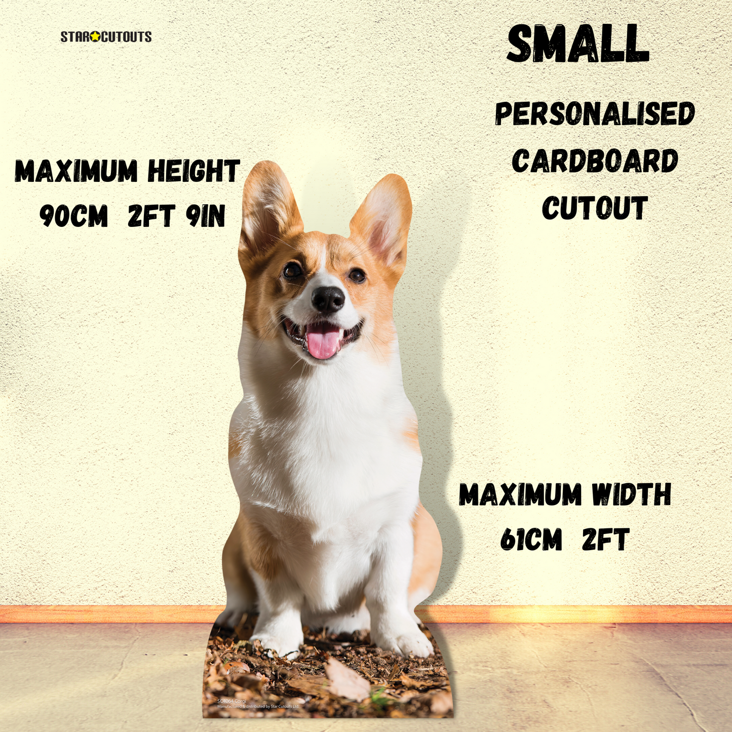 SCCUST3 Custom Cardboard Cut Out Pets/Small Children Maximum Height 90cm