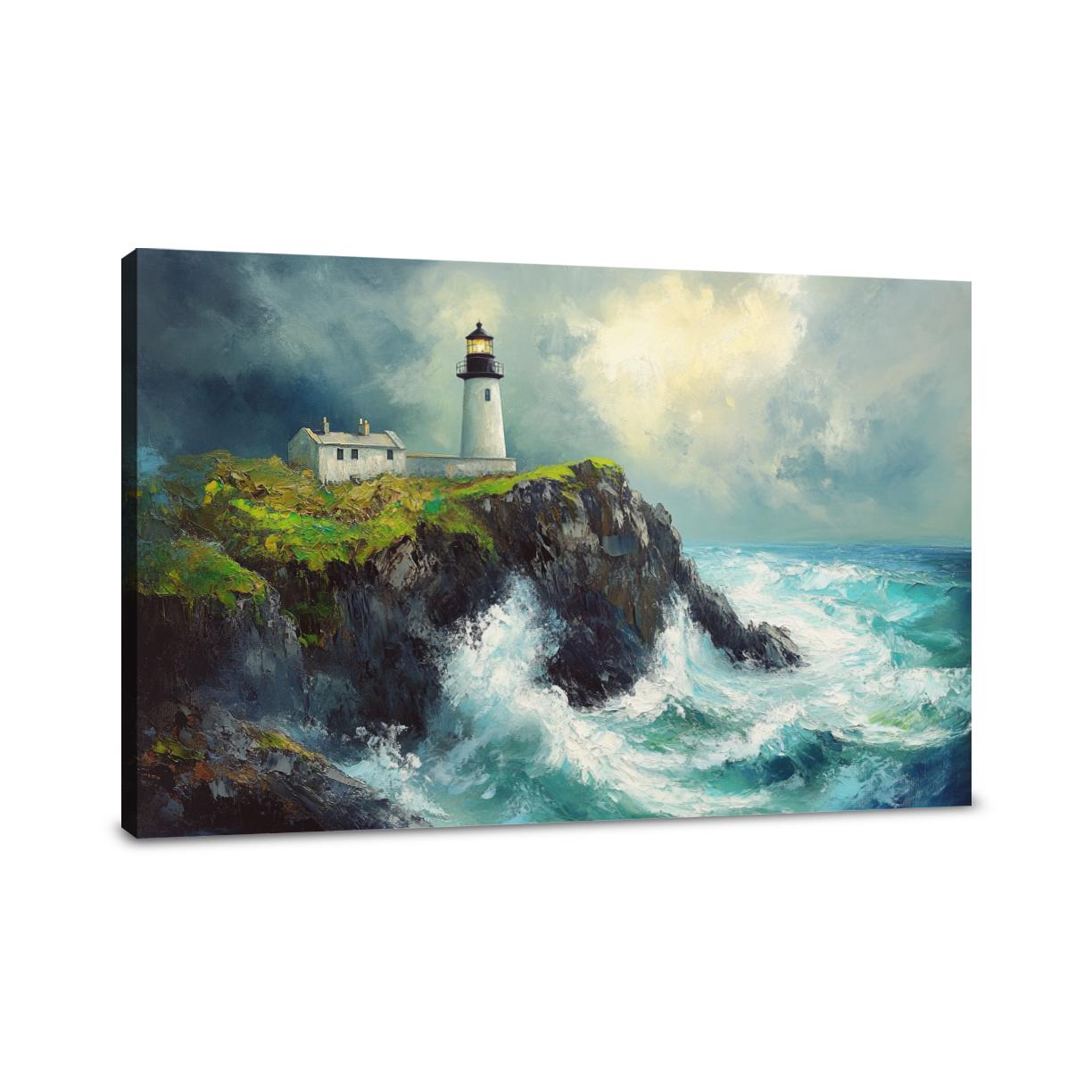 Lighthouse on Emerald Shores Canvas