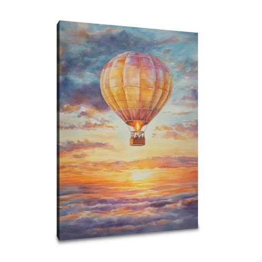 Nostalgic Sunset Balloon Canvas