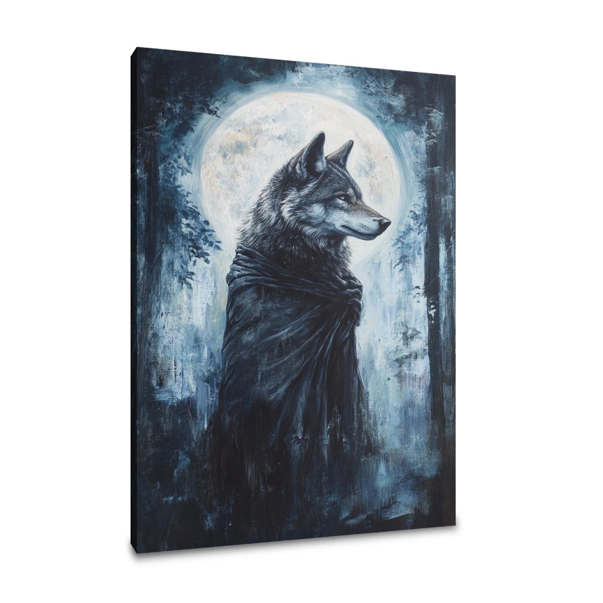 Regal Wolf Moon Canvas