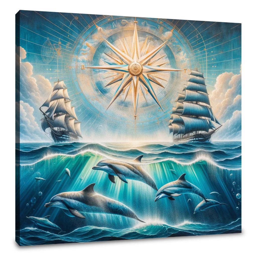 Dolphin Seascape Canvas