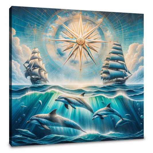 Dolphin Seascape Canvas