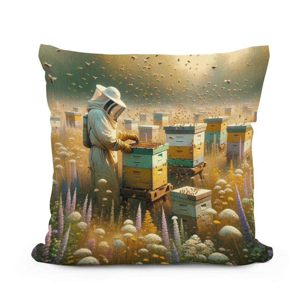 Wildflower Apiary Cotton Cushion