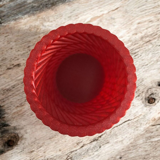 Ribbed Pencil Holder & Toothbrush Cup - Modern Desk & Bath Organiser