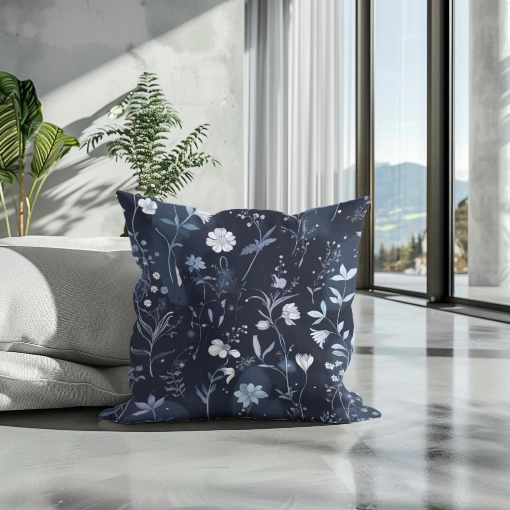 Moonlit Meadow Cotton Cushion