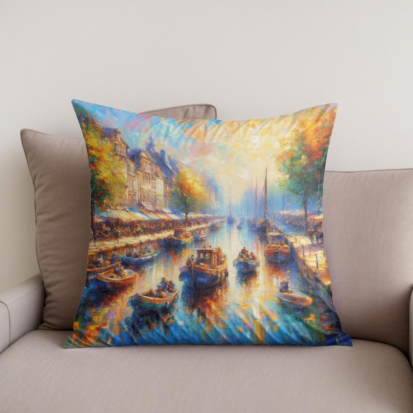 Sunlit Serenade Cotton Cushion