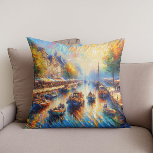 Sunlit Serenade Cotton Cushion