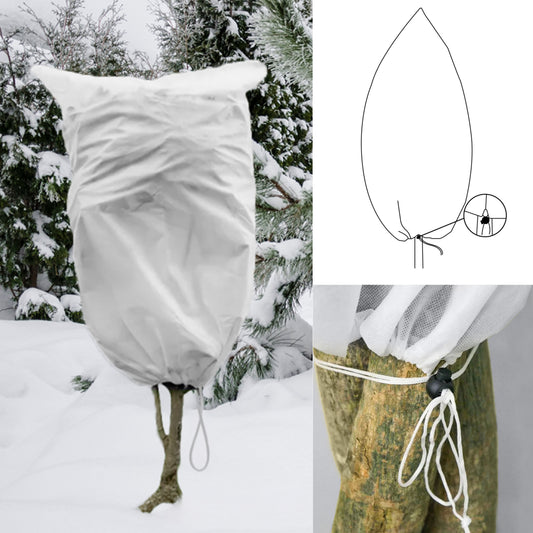 Protective Plant Cover, 50gsm Sack with Cord, Diameter: 76 cm, Size: 1.2m × 1.8m
