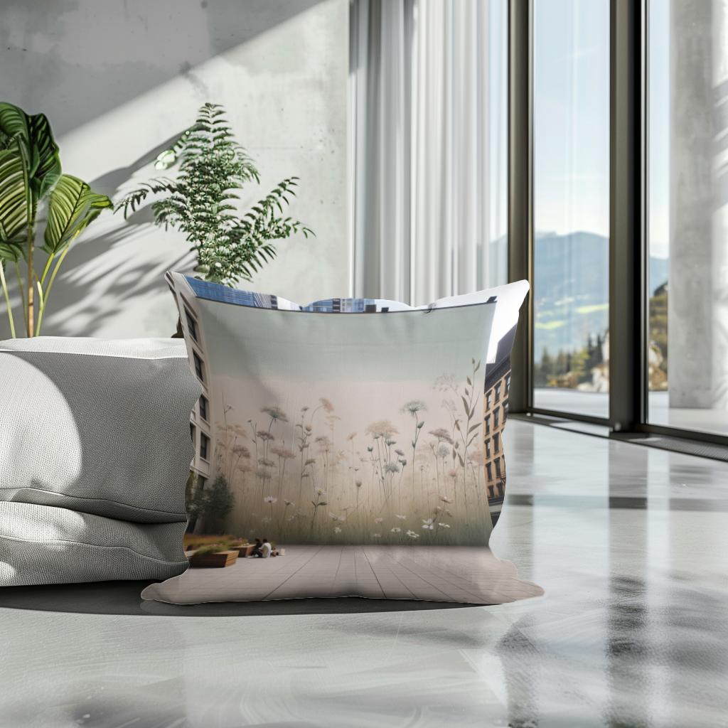 Meadow Mural Serenity Cotton Cushion