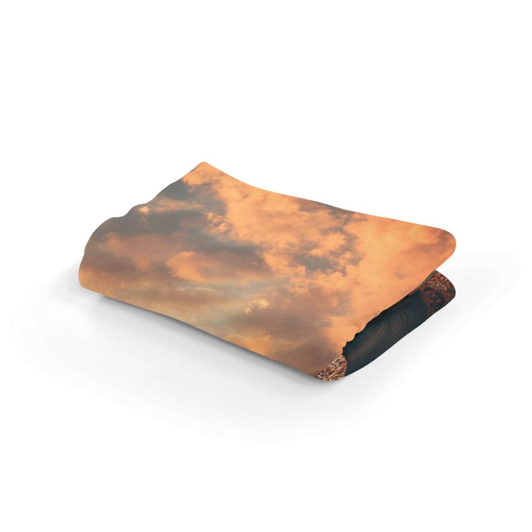 Majestic Sunset Elephant Blanket