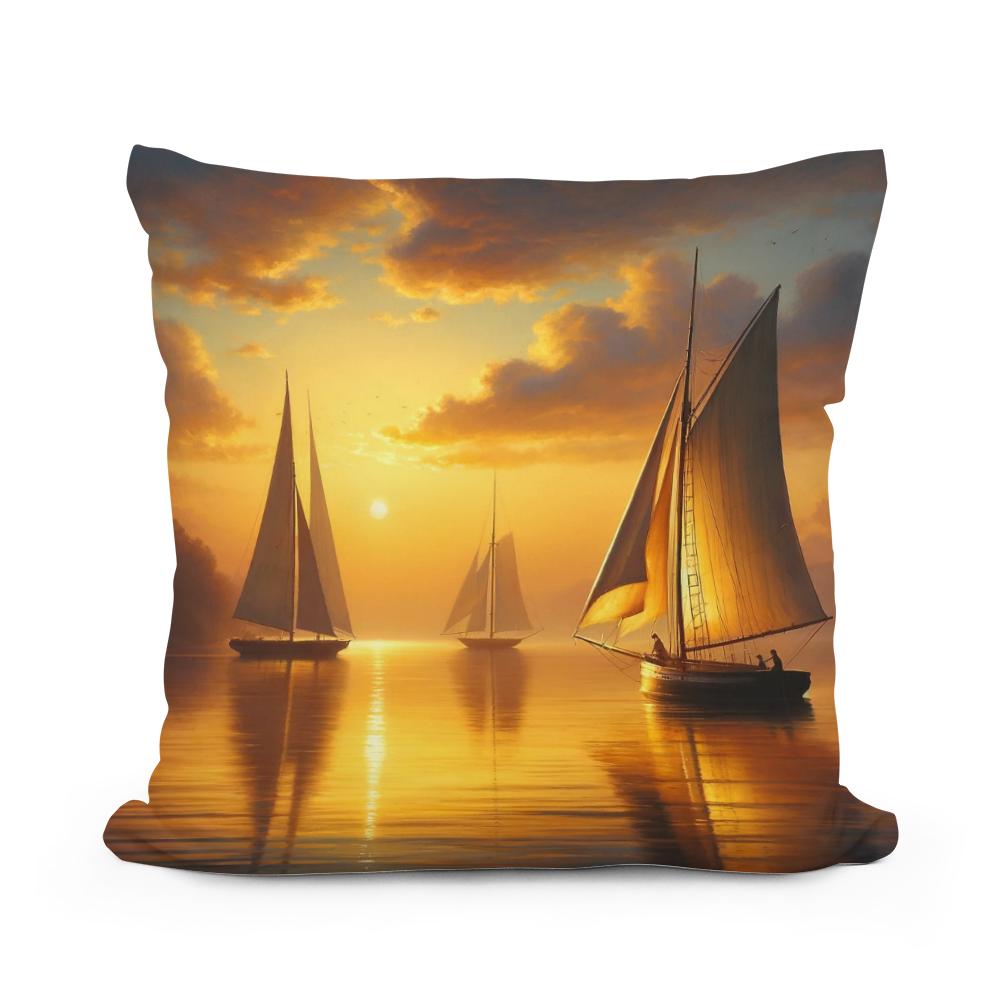 Lakeside Twilight Cotton Cushion