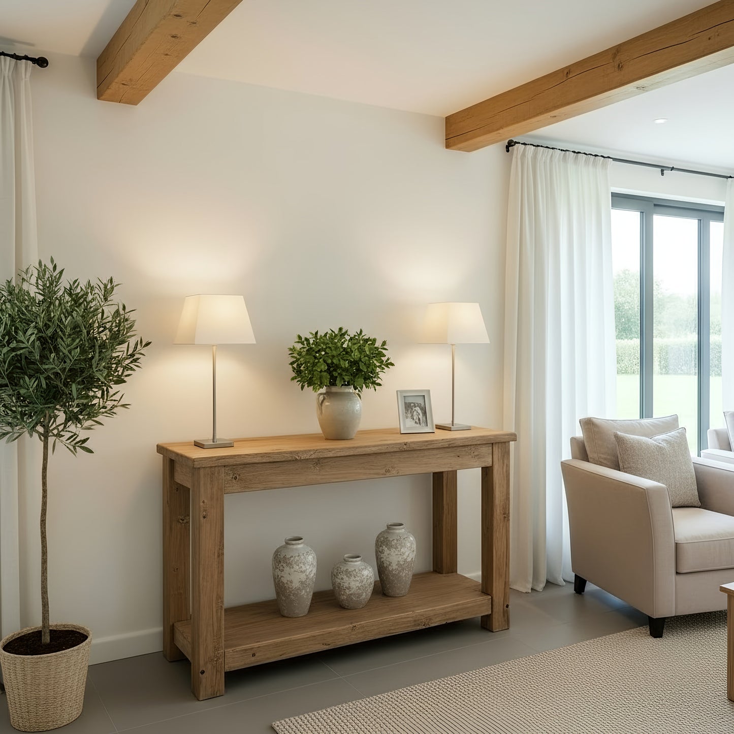 POLO Solid Wood Console Table