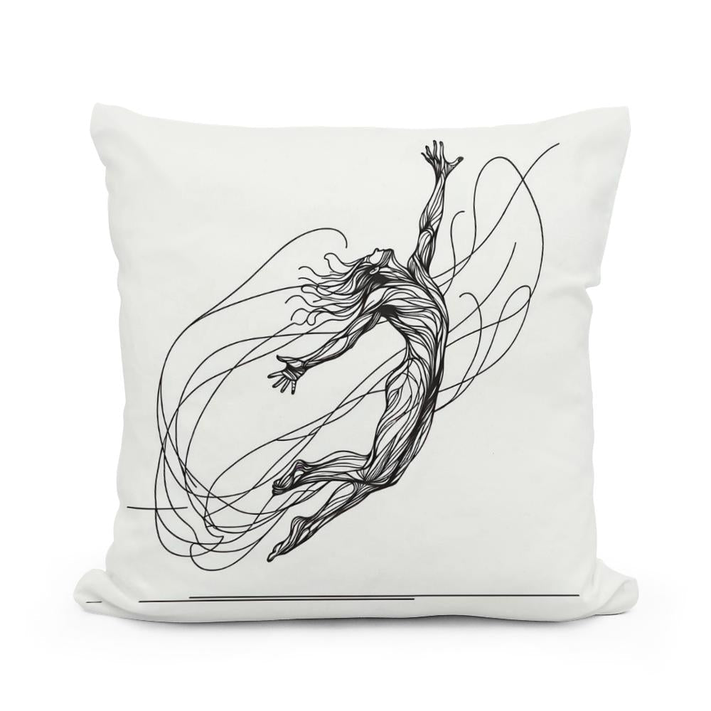Skyward Leap Elegance Cotton Cushion