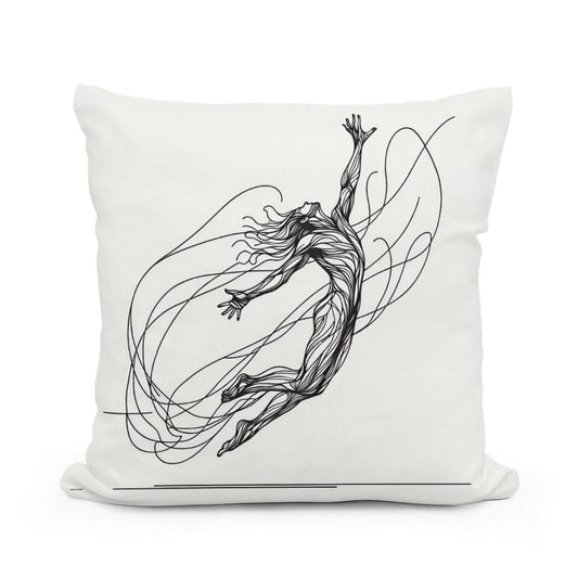 Skyward Leap Elegance Cotton Cushion