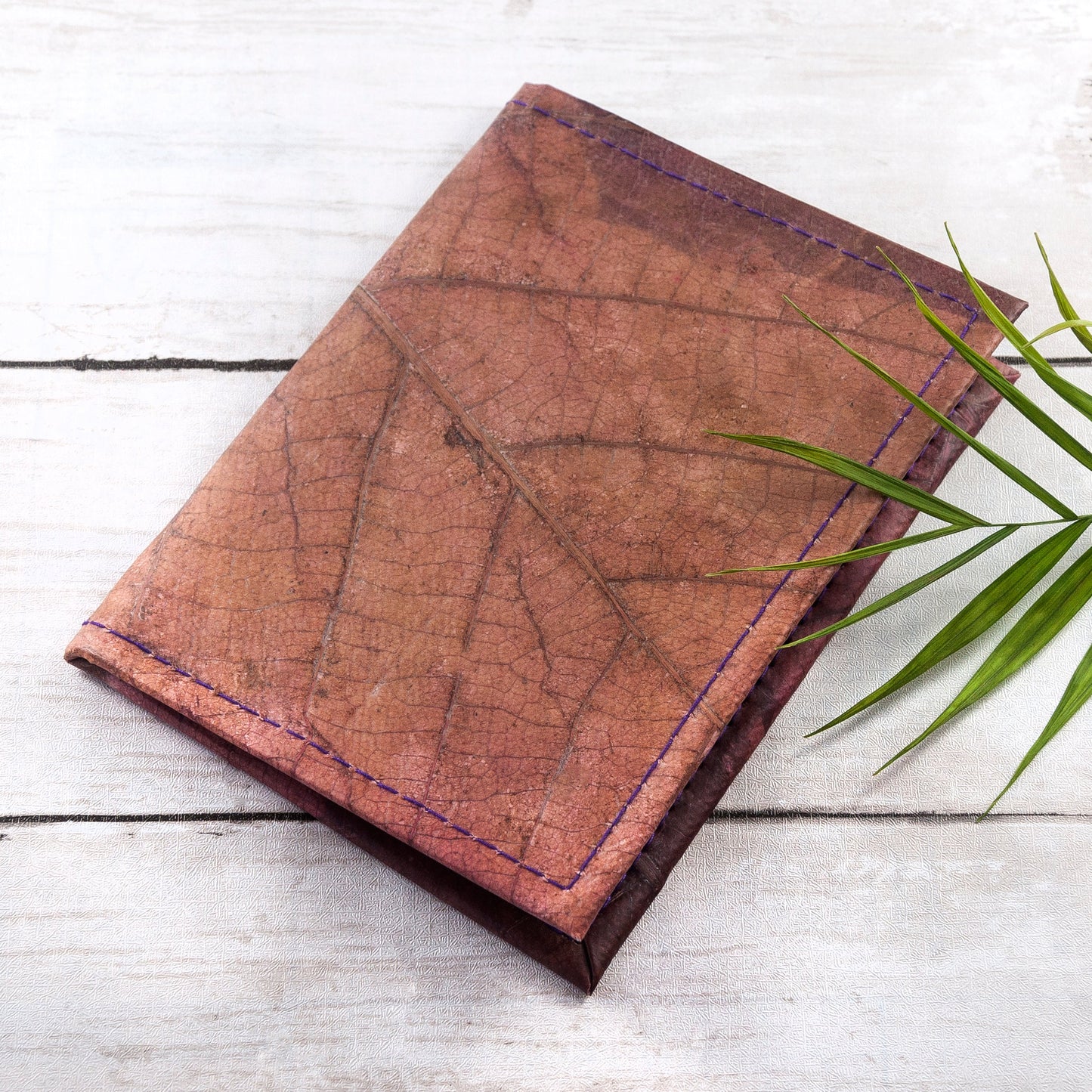 Vegan Teak Leaf Leather Passport Covers