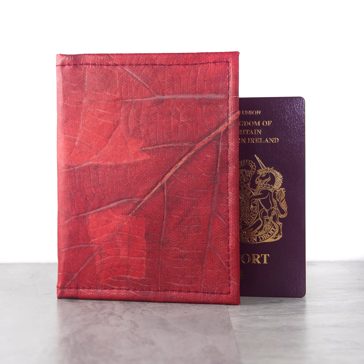 Vegan Teak Leaf Leather Passport Covers