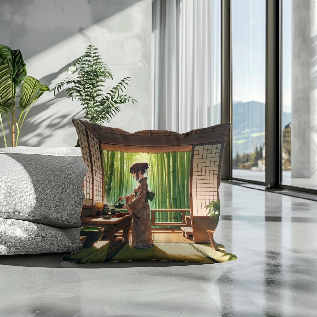 Matcha Moments Cotton Cushion