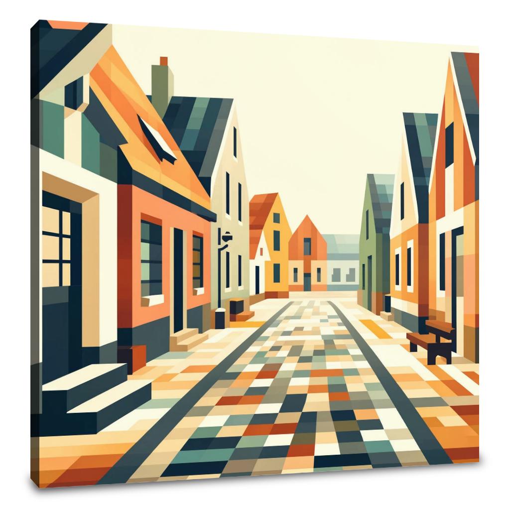 Village Geometry Canvas