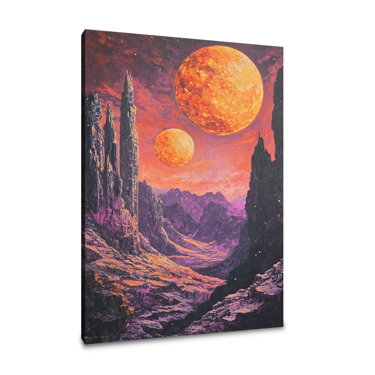 Twin Suns Exoplanet Canvas