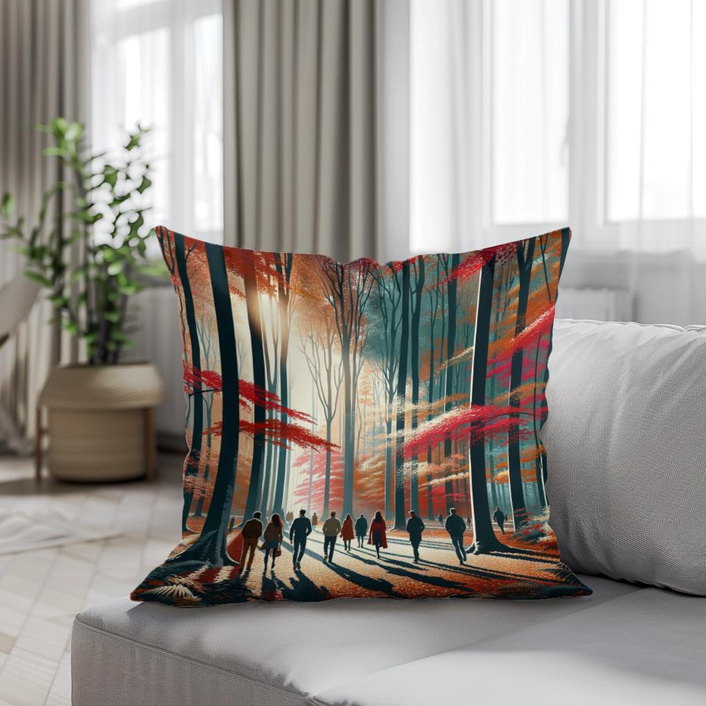 Autumnal Harmony Cotton Cushion