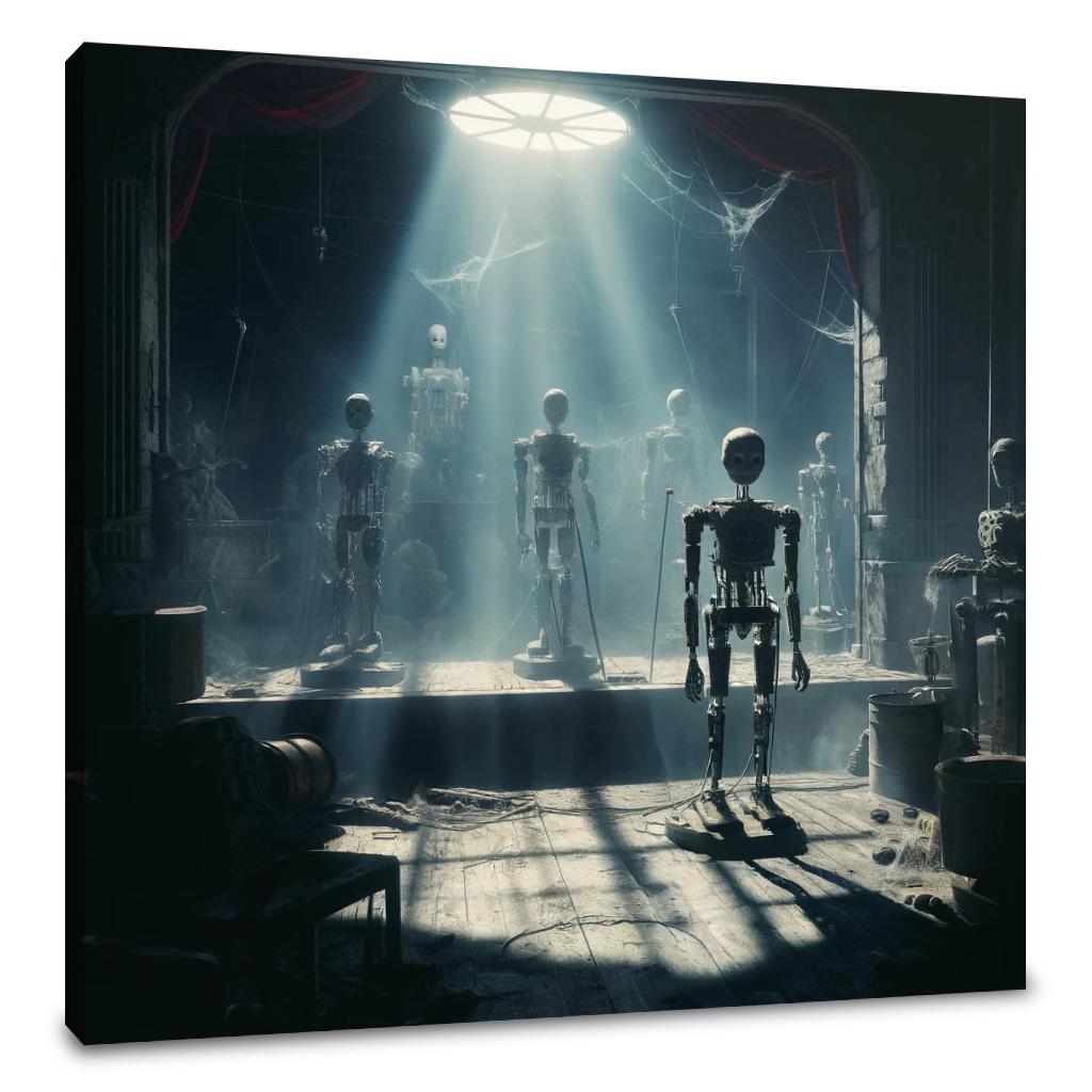 Abandoned Arcade Show Stage Canvas