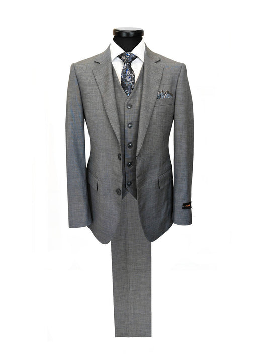 Grey Slim Fit 3-Piece Suit