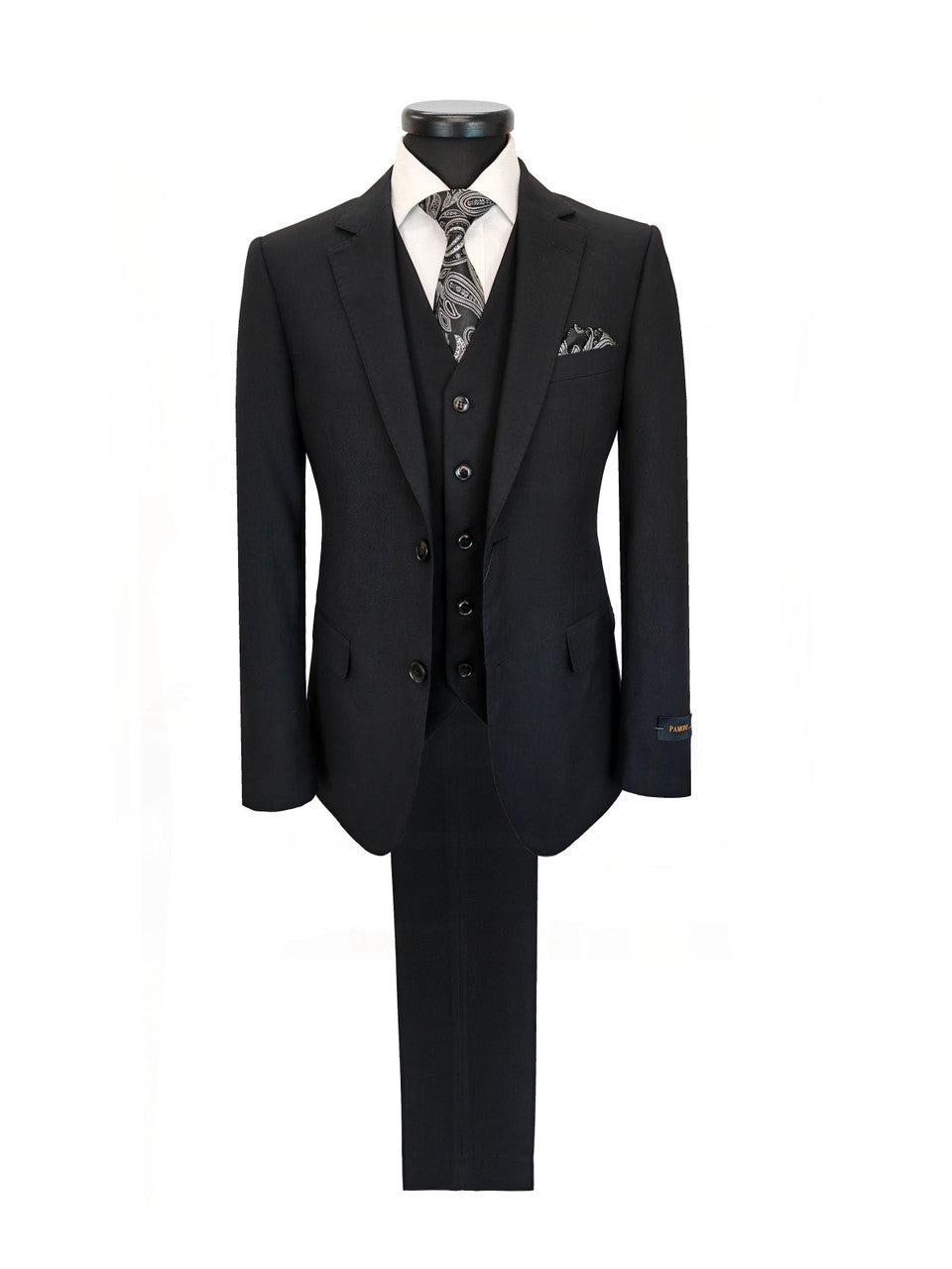 Men’s Black 3-Piece Slim Fit Suit