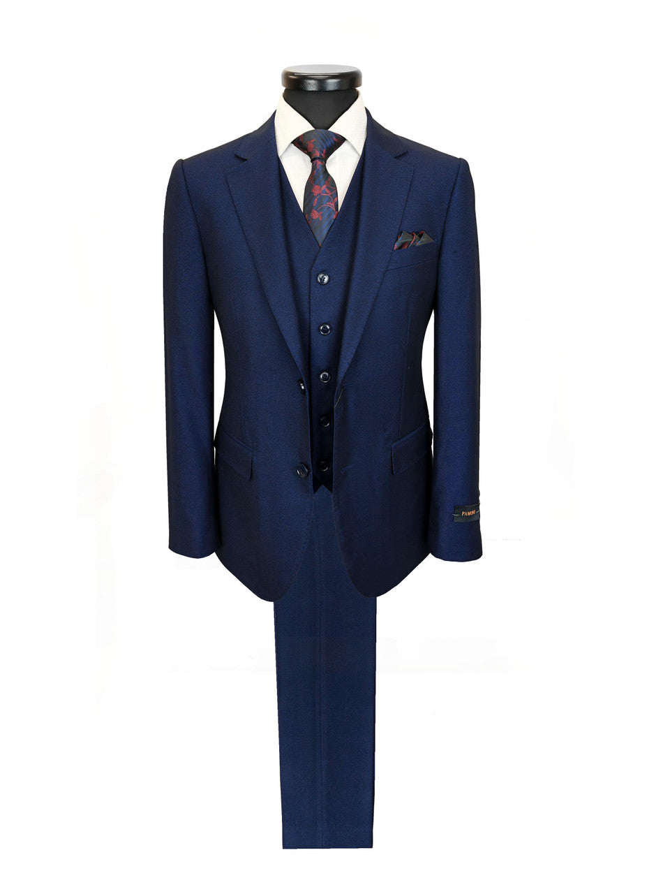 Men’s Navy Blue 3-Piece Slim Fit Suit