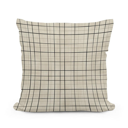 Elegant Grid Cotton Cushion