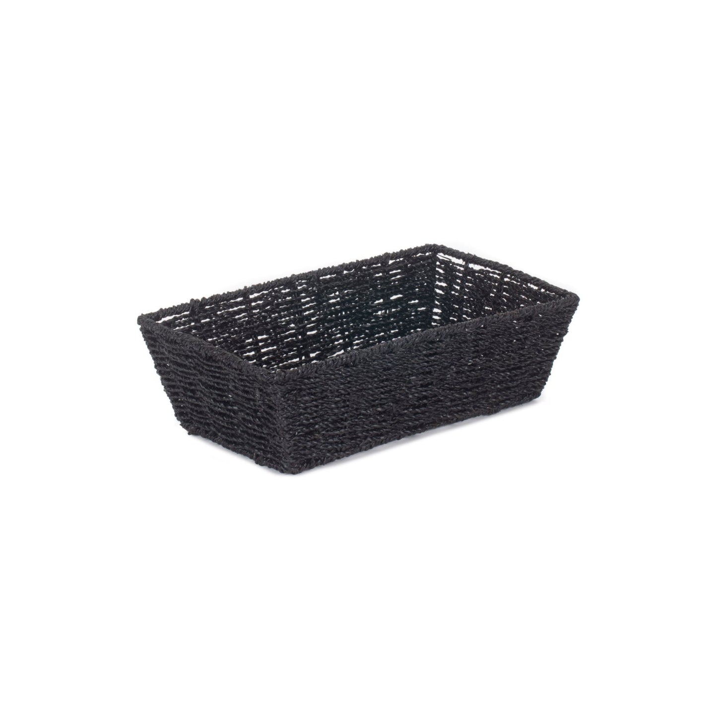 Medium Black Paper Rope Tray Basket