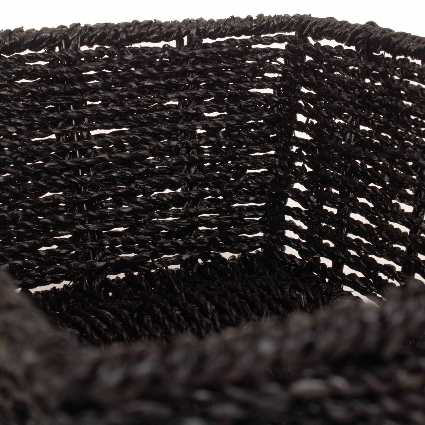 Medium Black Paper Rope Tray Basket