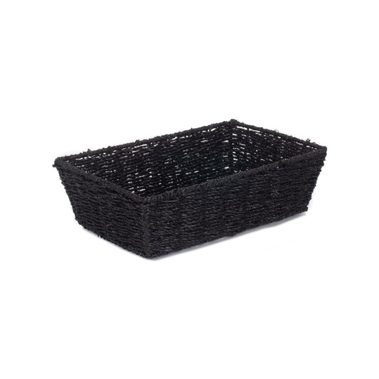 Large Black Paper Rope Tray Basket