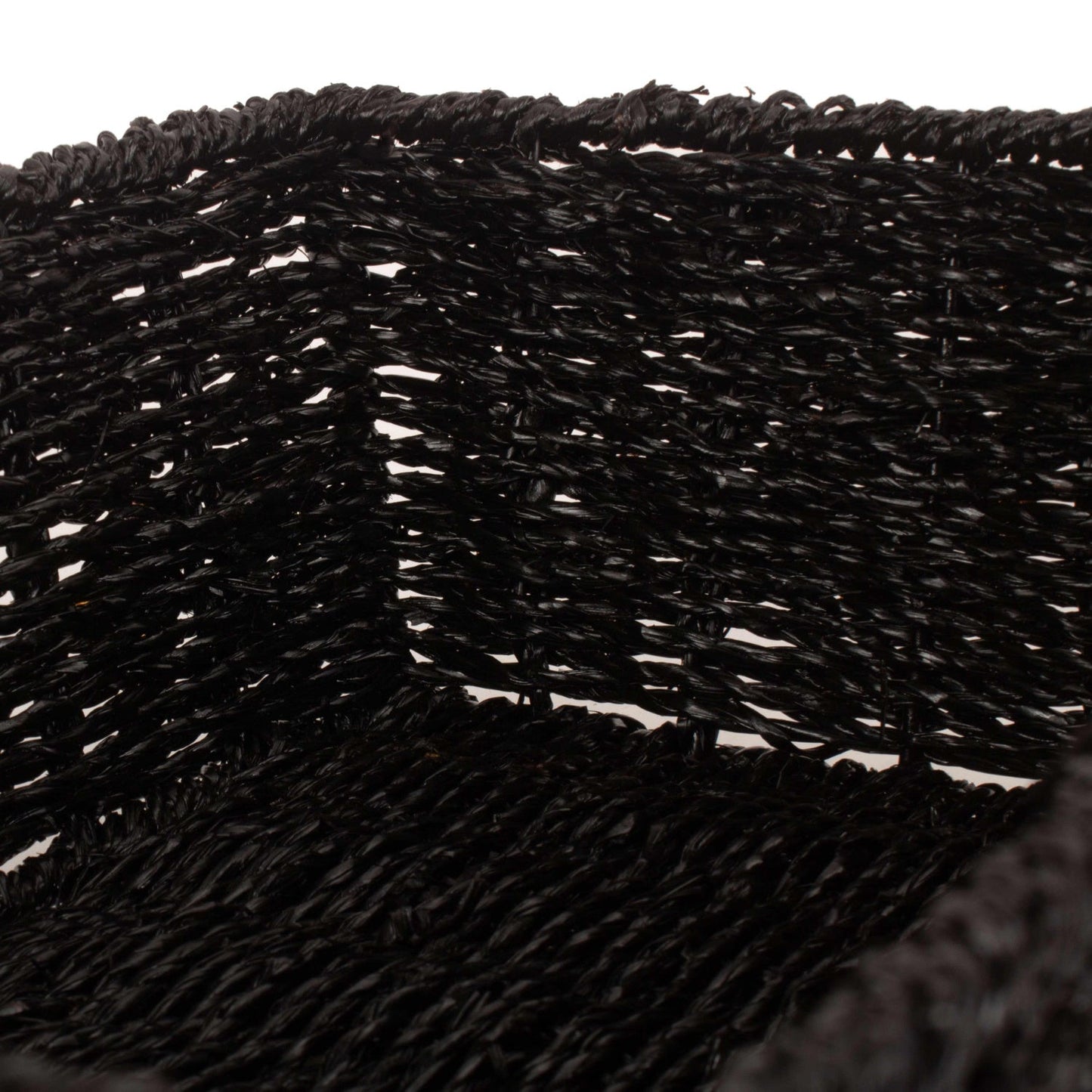Large Black Paper Rope Tray Basket