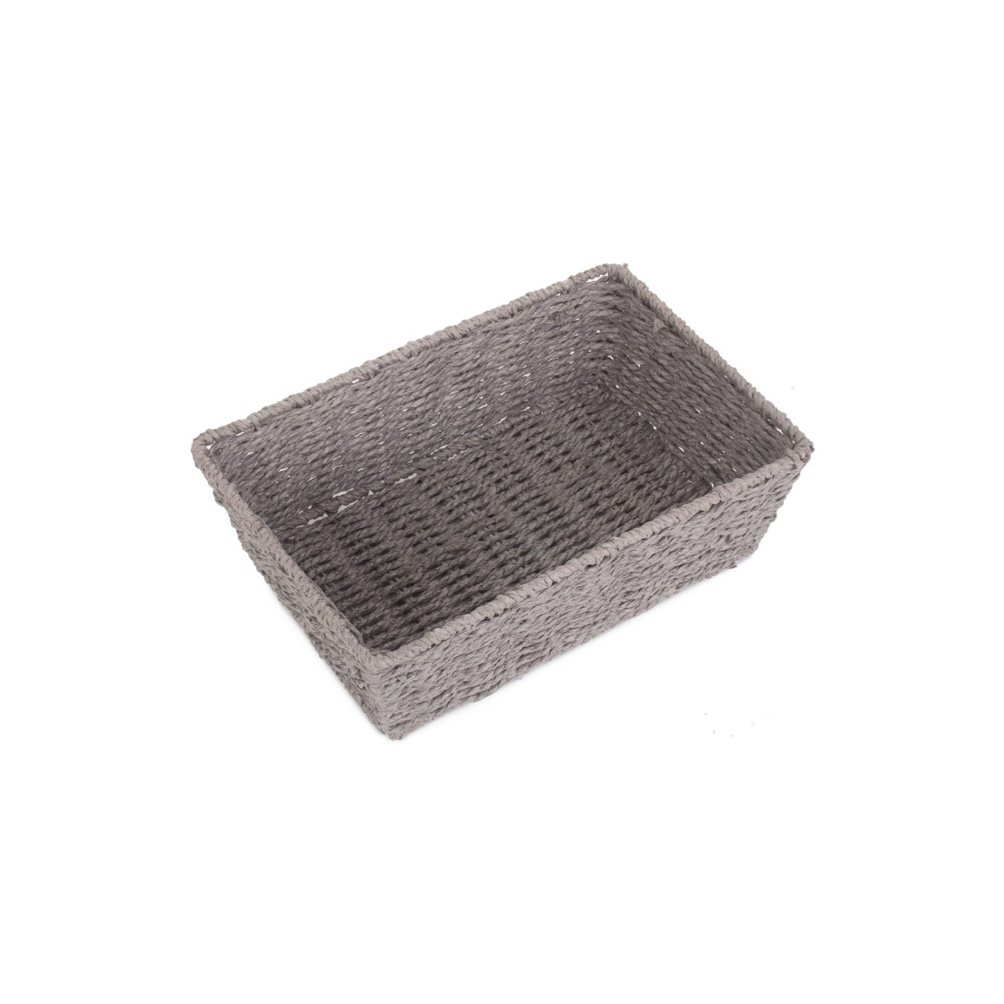 Medium Grey Paper Rope Tray Basket