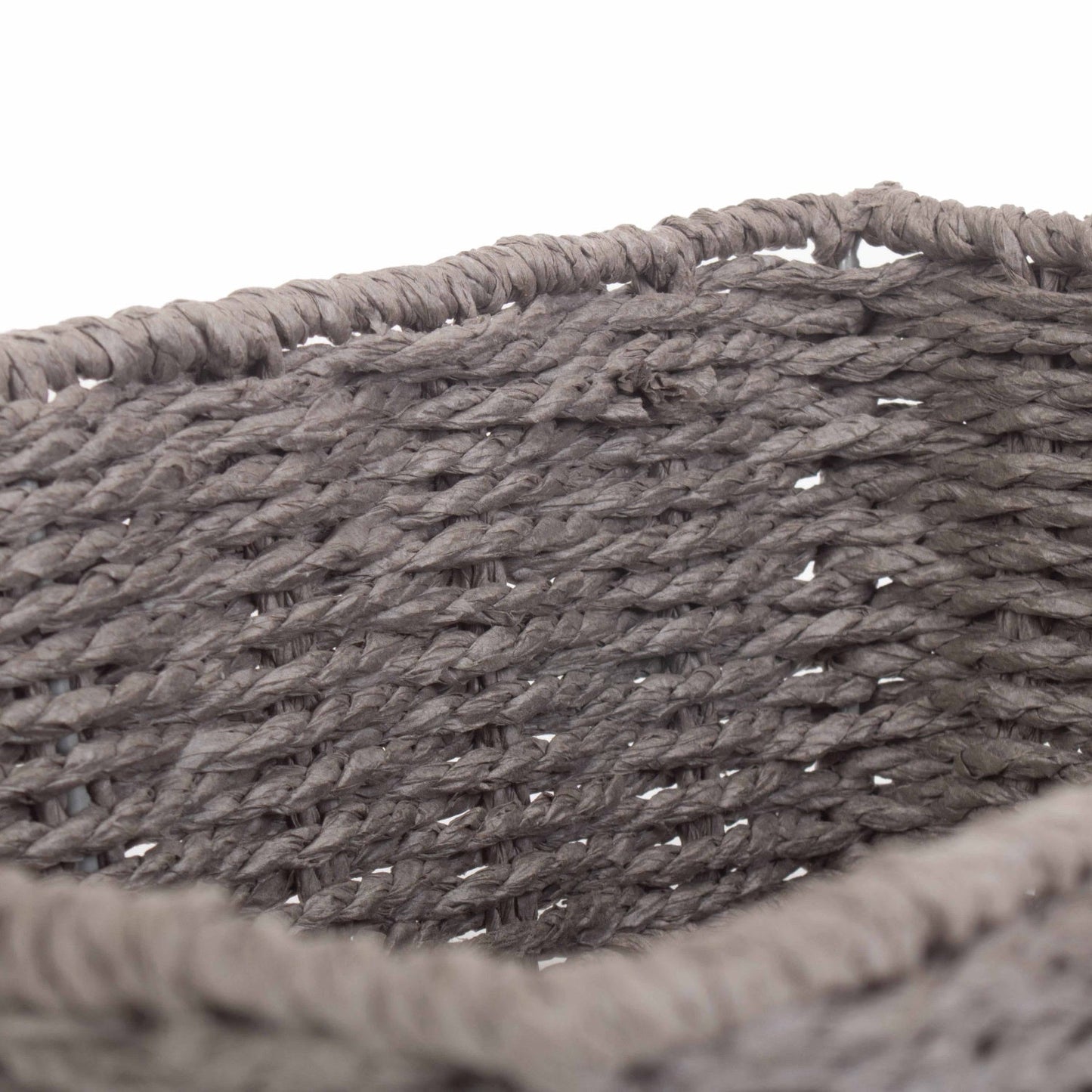 Medium Grey Paper Rope Tray Basket