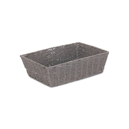 Large Grey Paper Rope Tray Basket