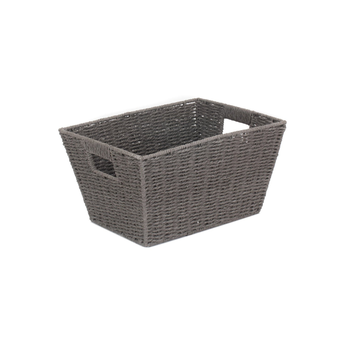 Deep Grey Paper Rope Tray Basket - Small