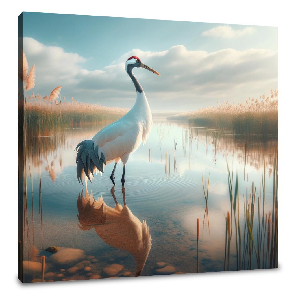 Crane Elegance Canvas