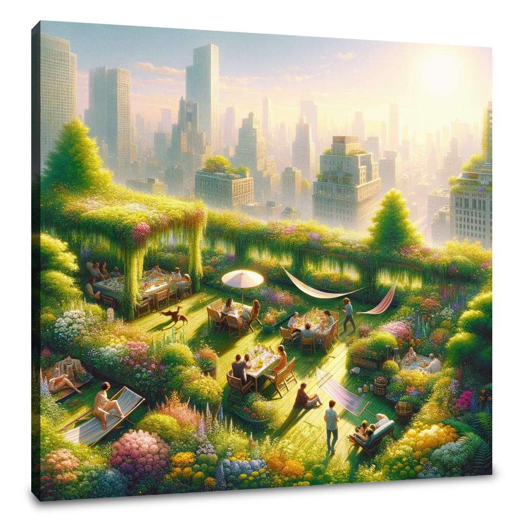 Summer Urban Oasis Canvas