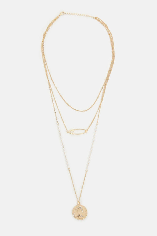 Louche Punk Style 3 Strand Necklace