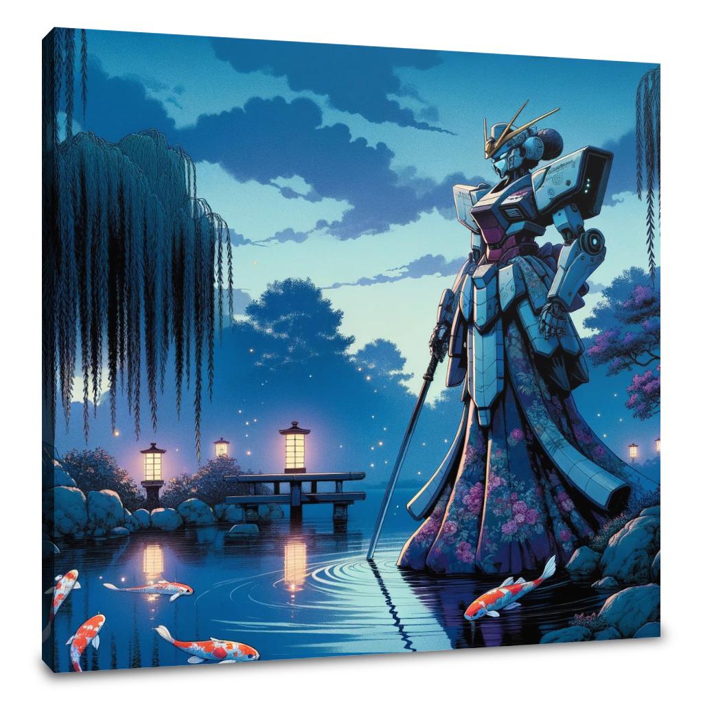 Mecha Geisha at Dusk Canvas