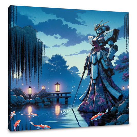 Mecha Geisha at Dusk Canvas