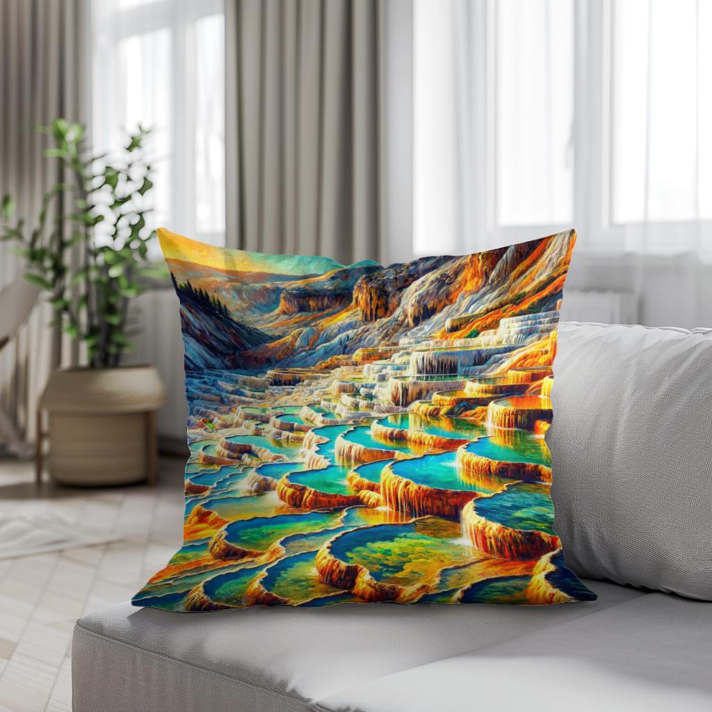Terraced Springs Cotton Cushion