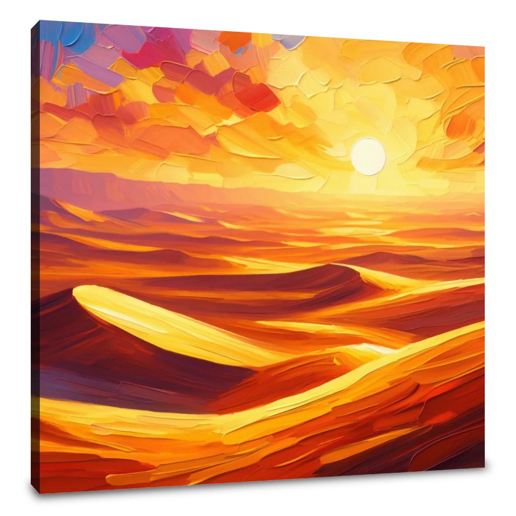 Golden Desert Dunes Canvas