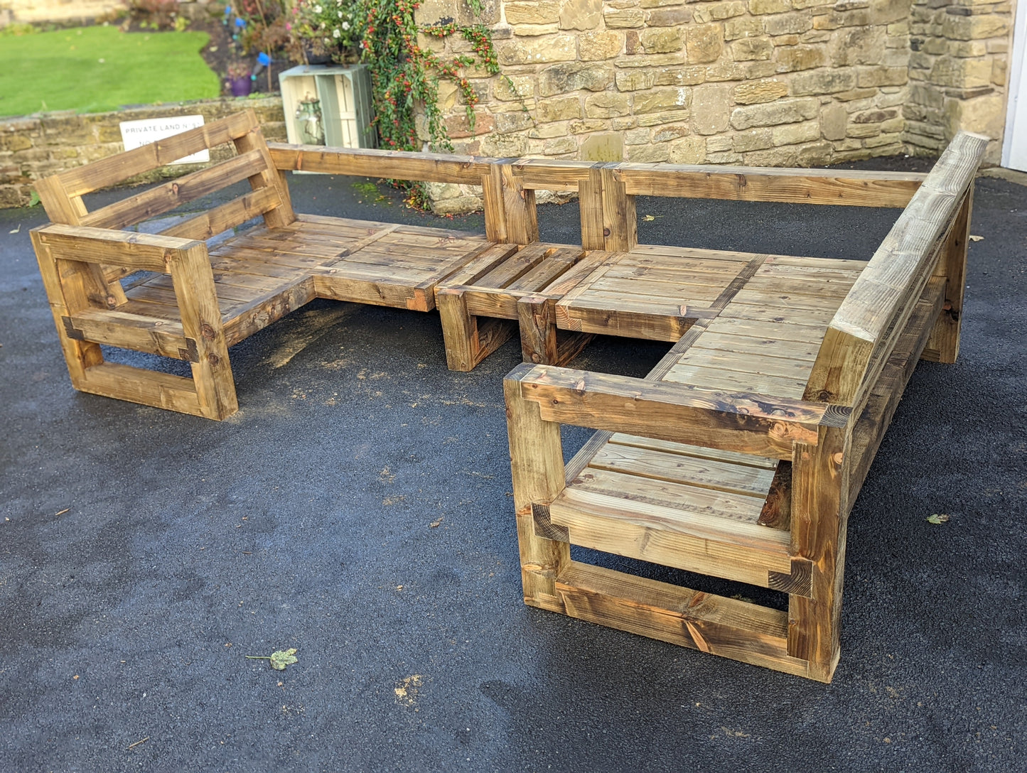 Solid Wood Garden Sofa Patio set Large