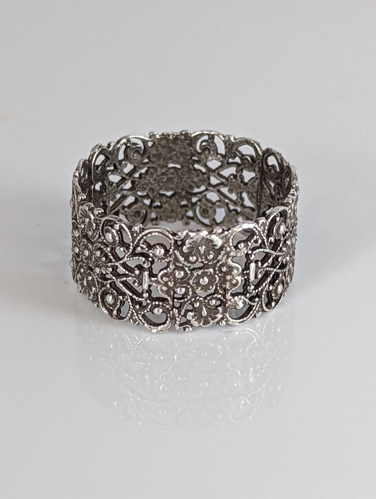925 Silver Filigree Band – Artisan Ring for Him & Her