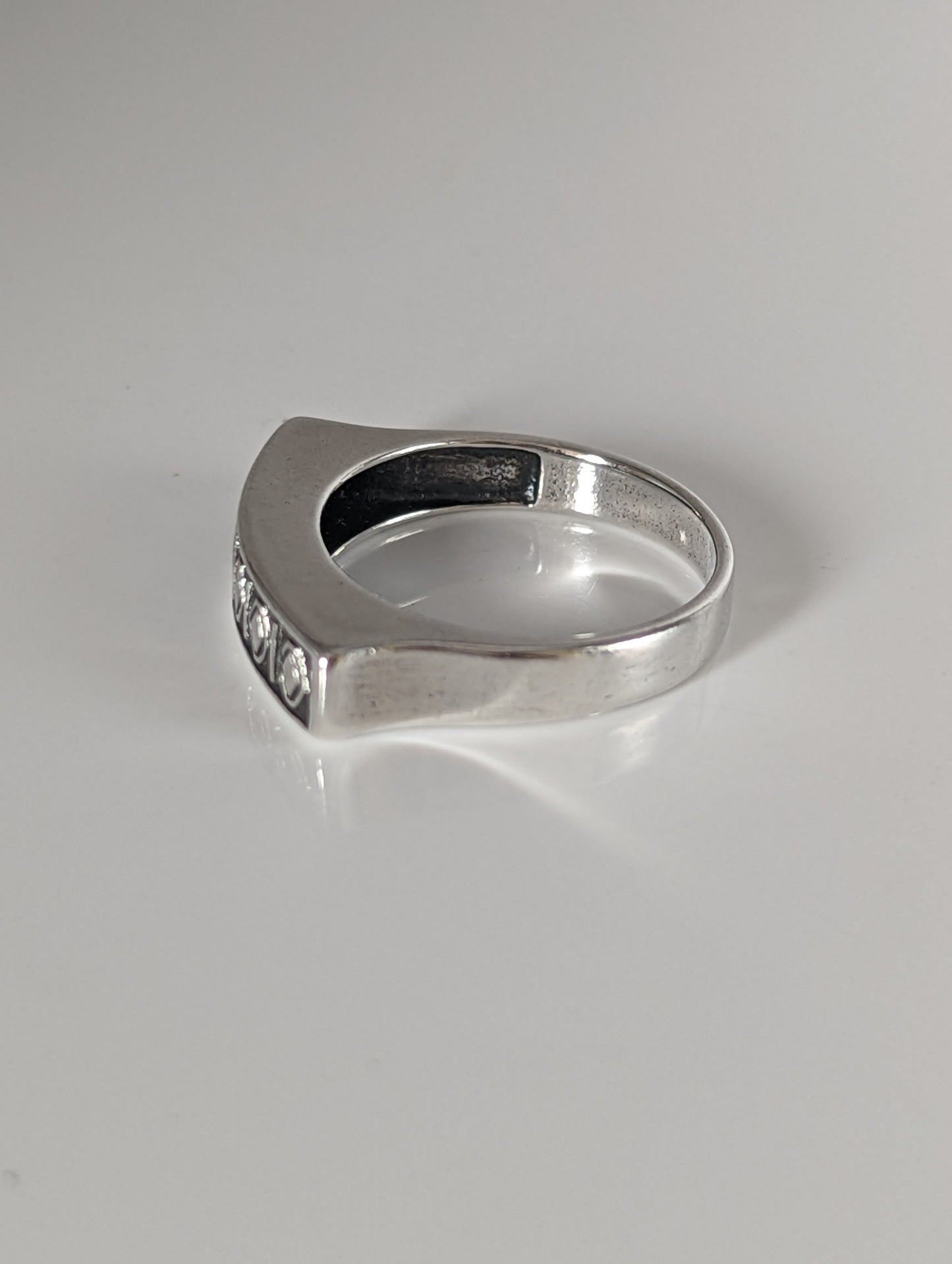 Silver Steed Greek Theme Ring