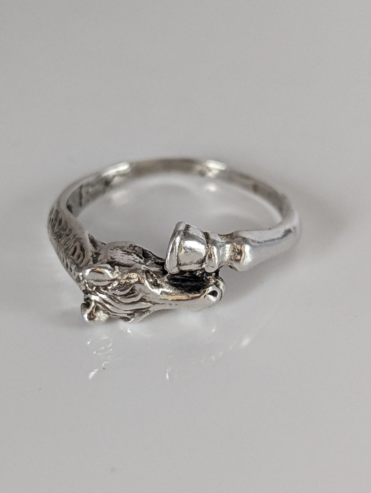 925 Silver Horse Head & Hoof Ring – Equestrian Gift for Him or Her